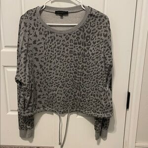 Banana Republic Gray Animal Print Sweatshirt
